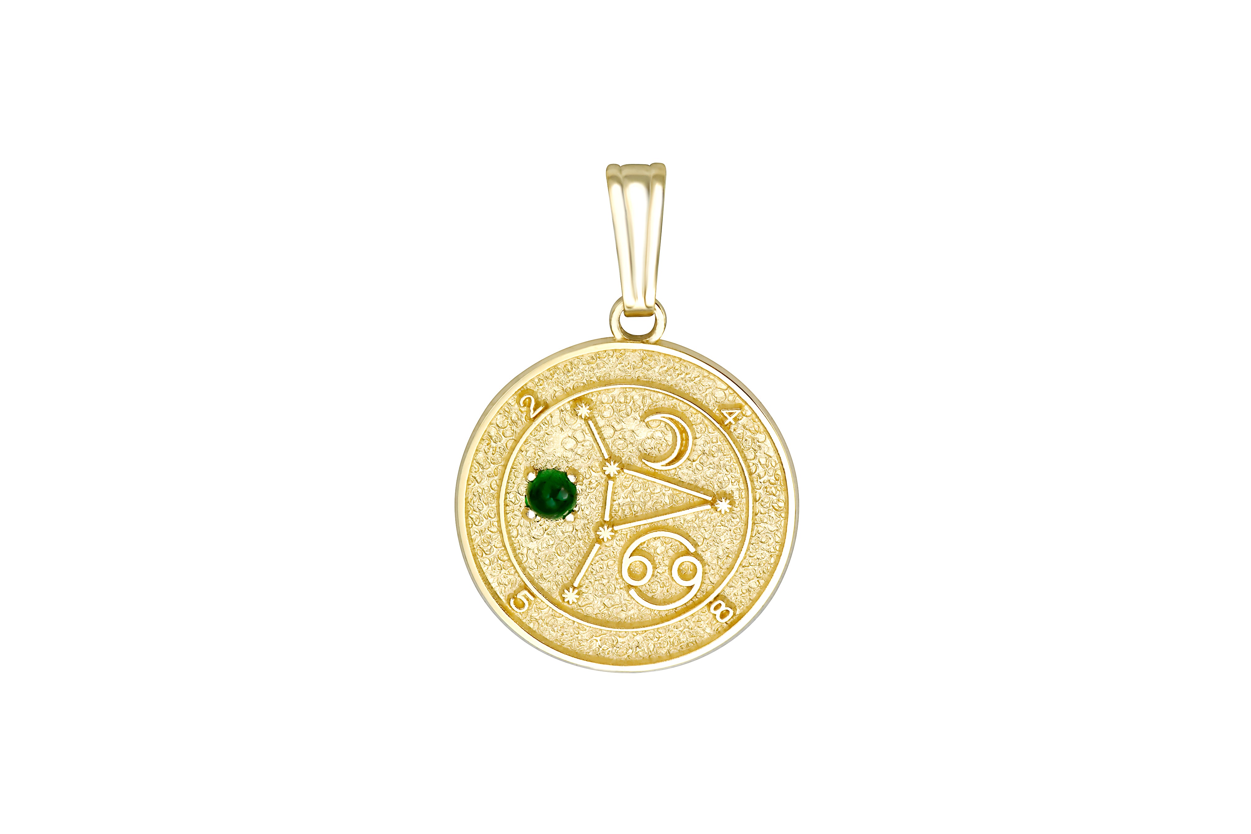 This Zodiac Talisman Pendant features your sign of the zodiac, your constellation, ruling planets, stone of the zodiac and your astrological lucky numbers.