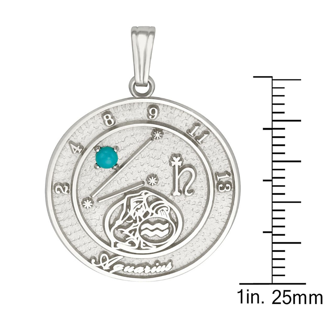 Sterling Silver Aquarius Talisman Pendant