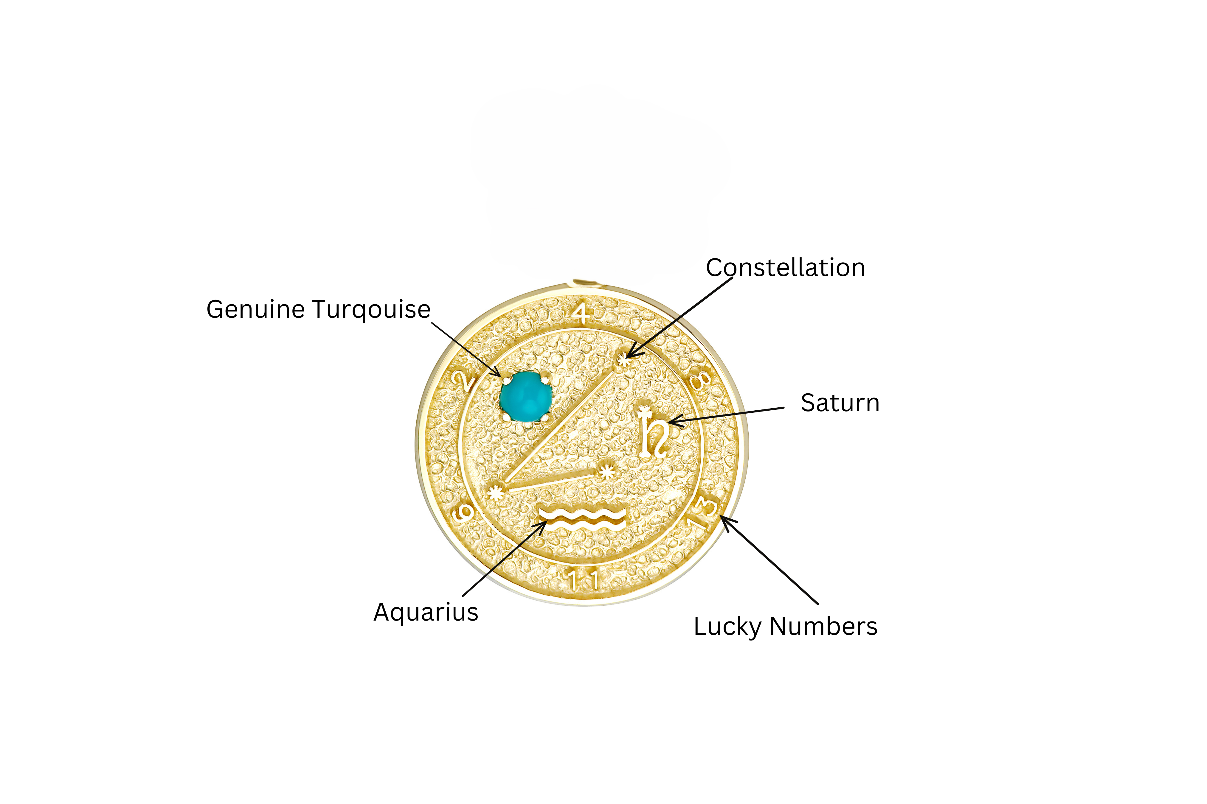14K Gold Aquarius Talisman Bracelet