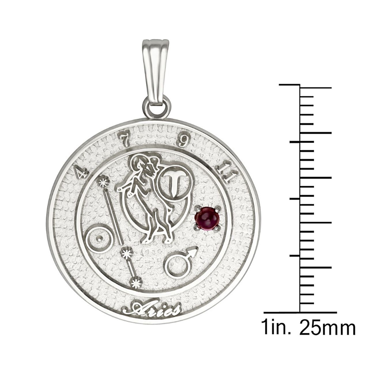Sterling Silver Aries Talisman Pendant