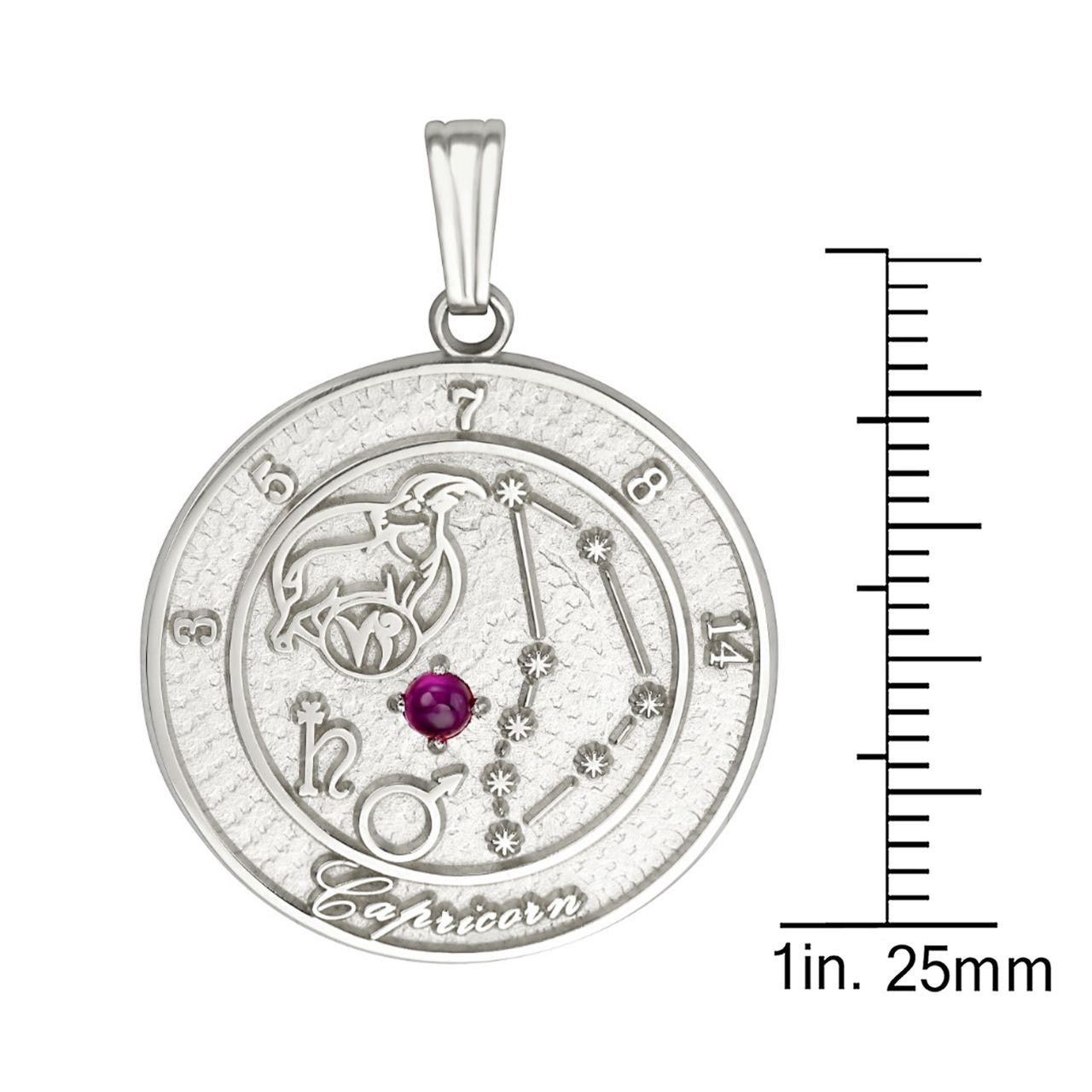 Sterling Silver Capricorn Talisman Pendant