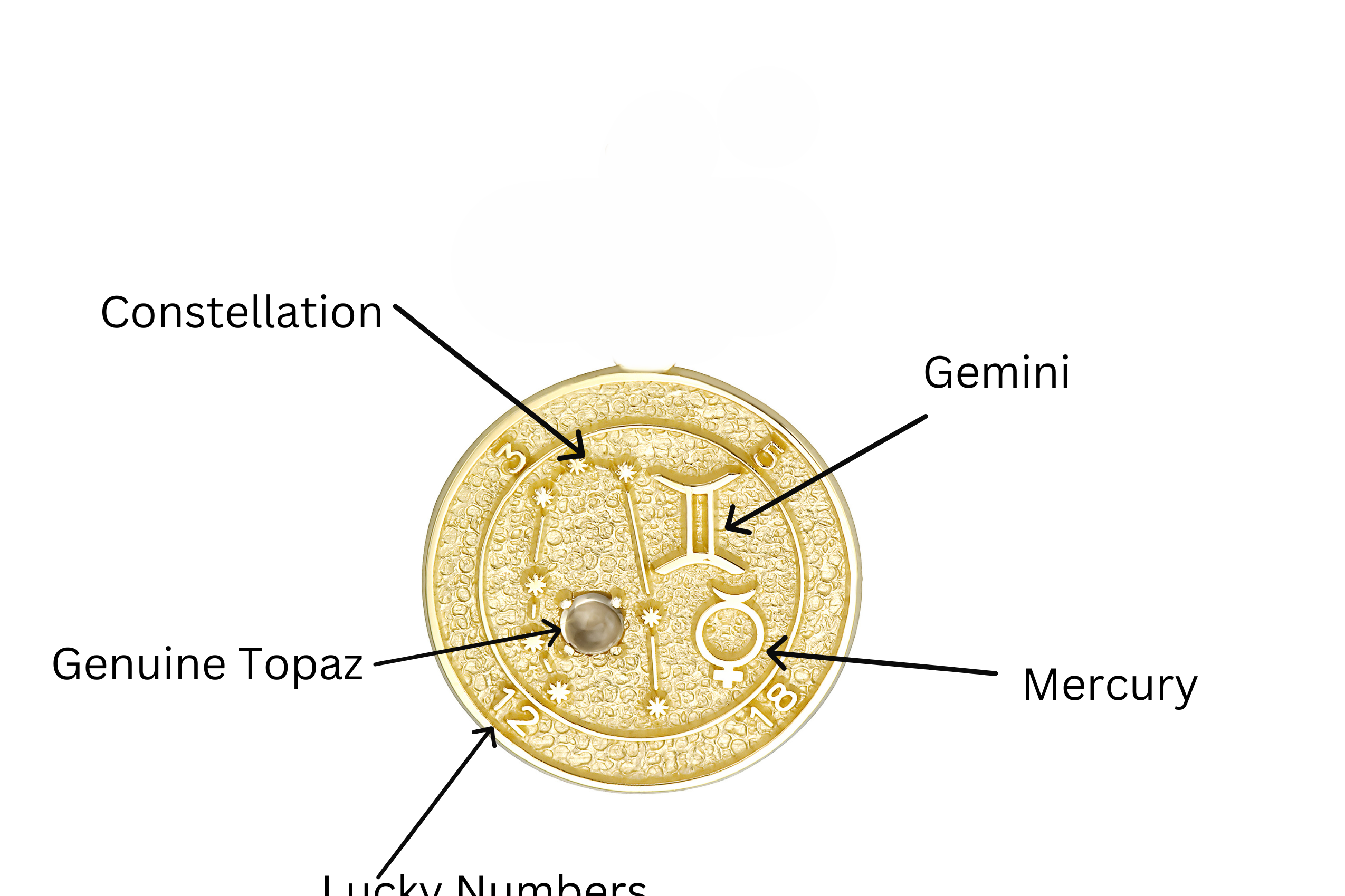14K Gold Gemini Talisman Bracelet