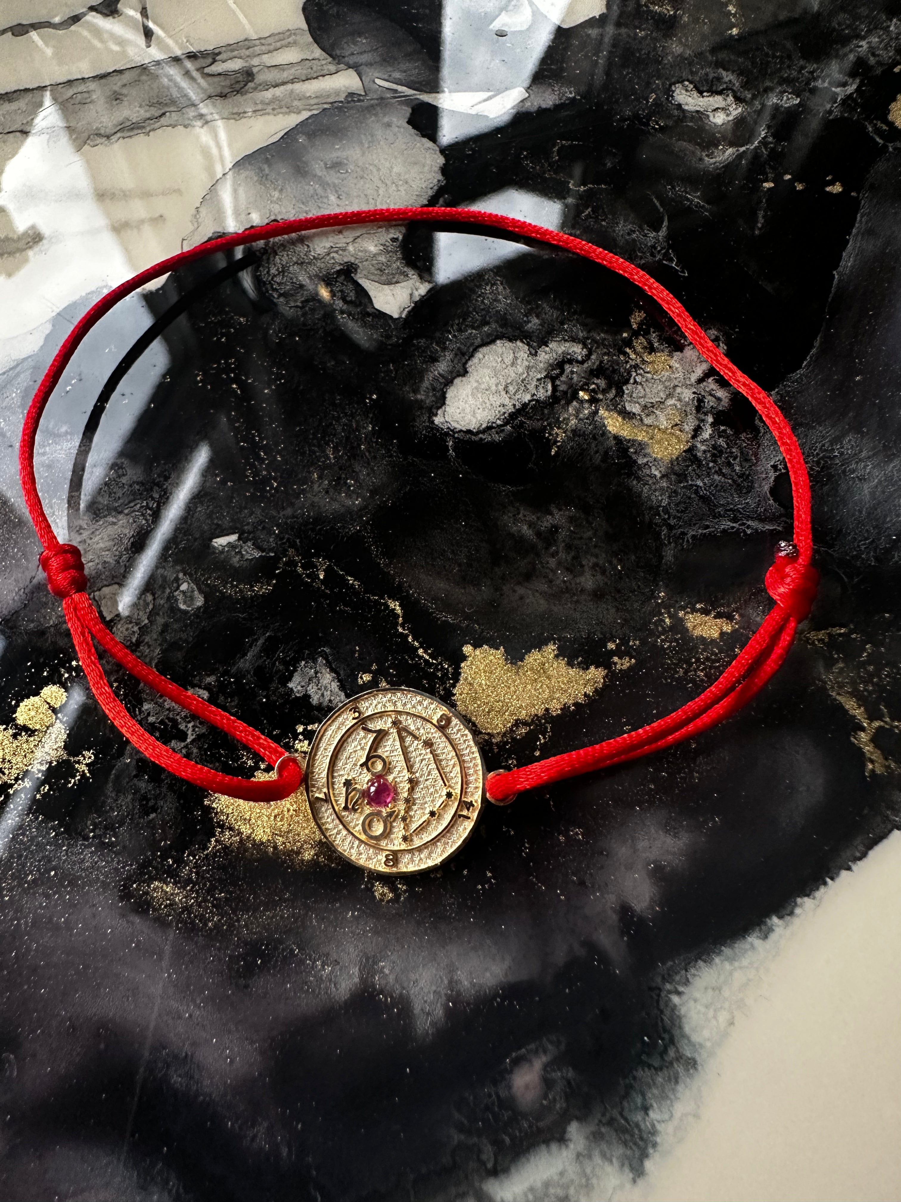 14K Gold Capricorn Talisman Bracelet