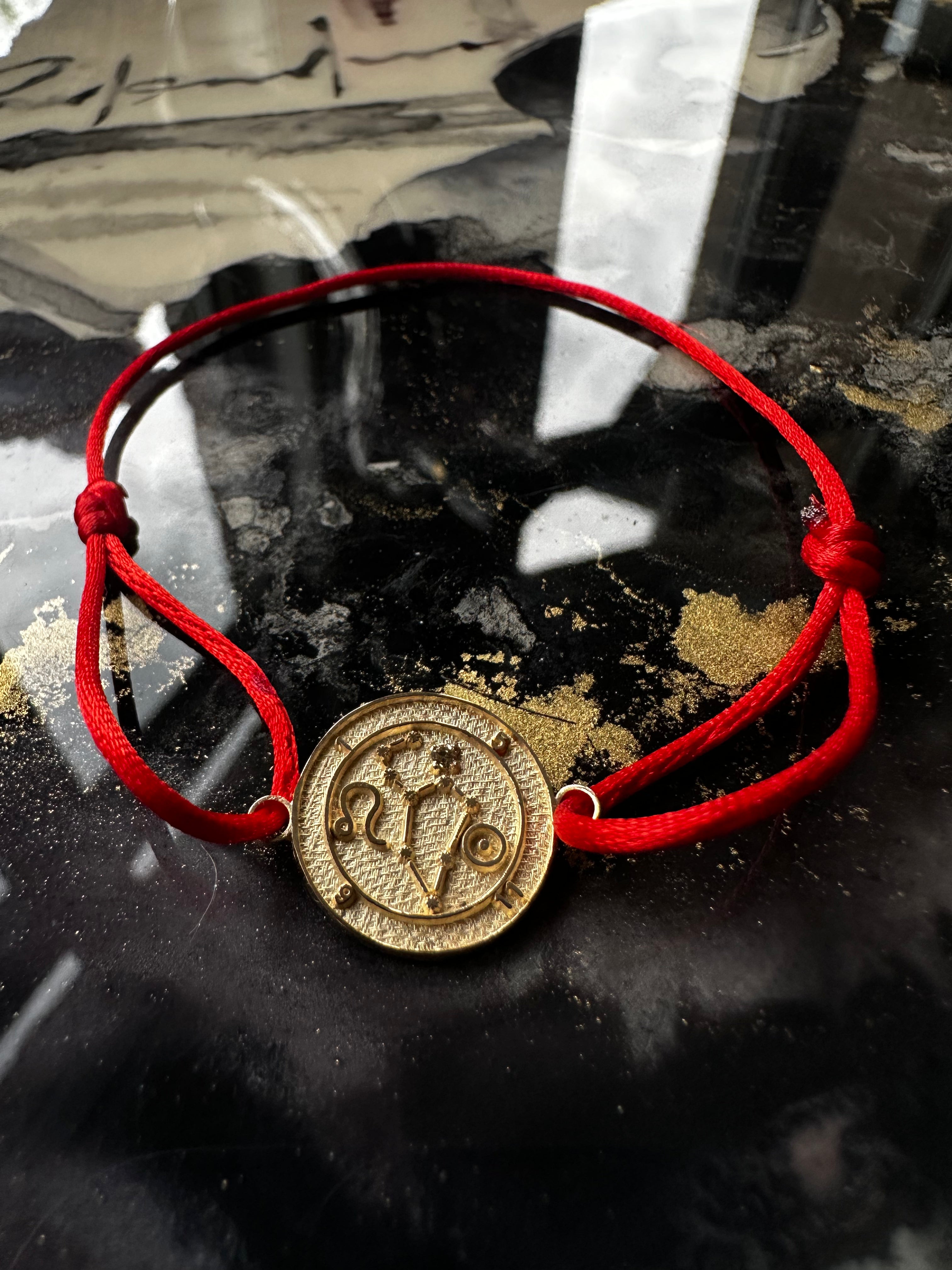 14K Gold Leo Talisman Bracelet