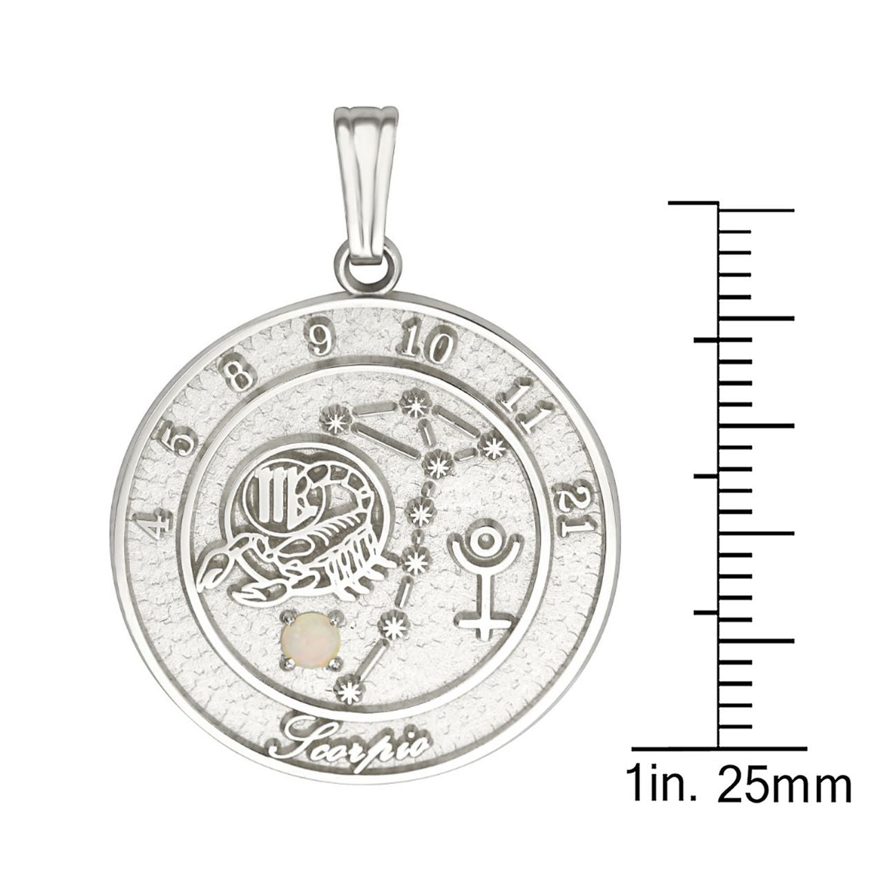 Sterling Silver Scorpio Talisman Pendant