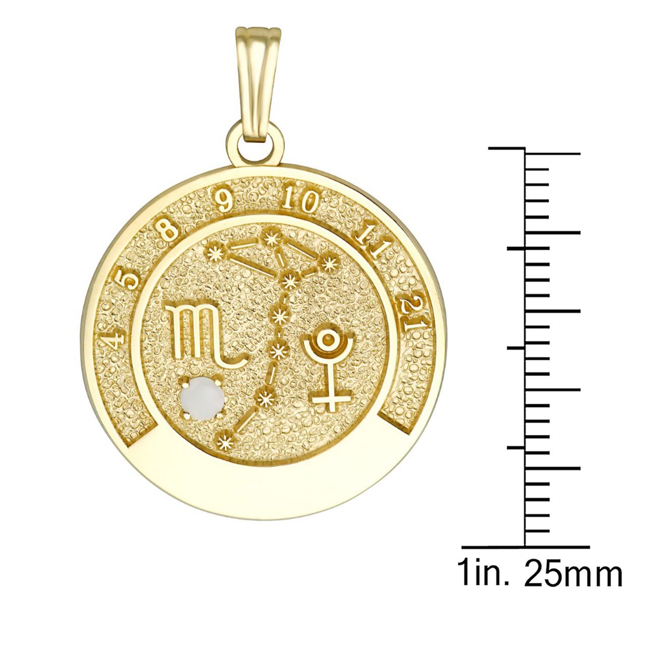 14k Gold Scorpio Talisman Pendant