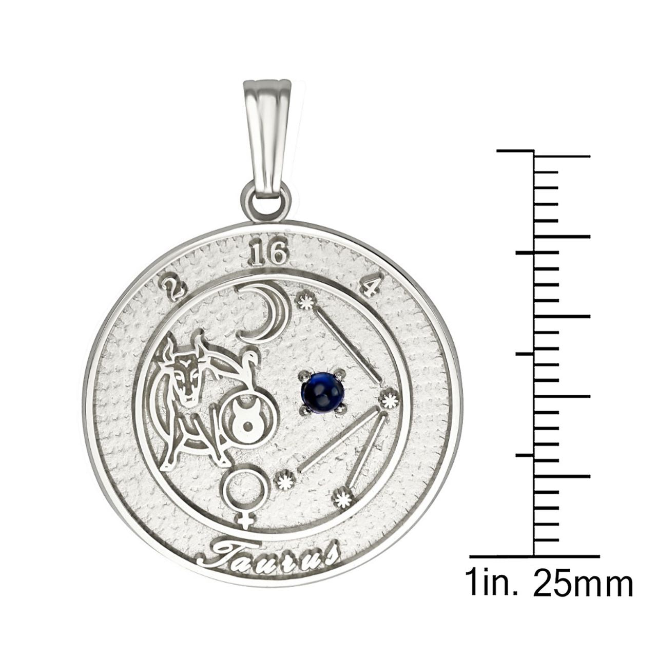 Sterling Silver Taurus Talisman Pendant