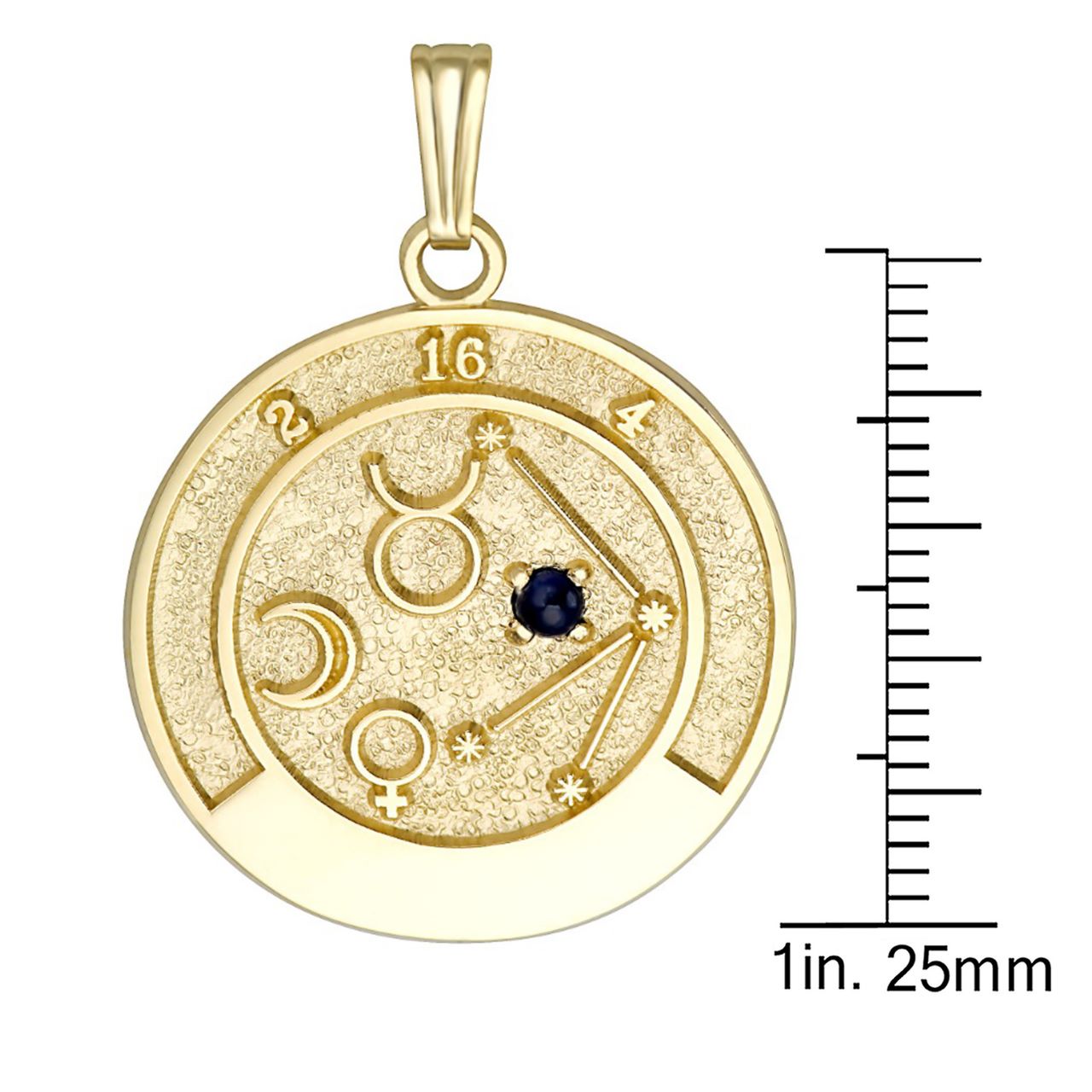 Taurus zodiac talisman pendant displayed as a meaningful spiritual accessory in yellow gold.