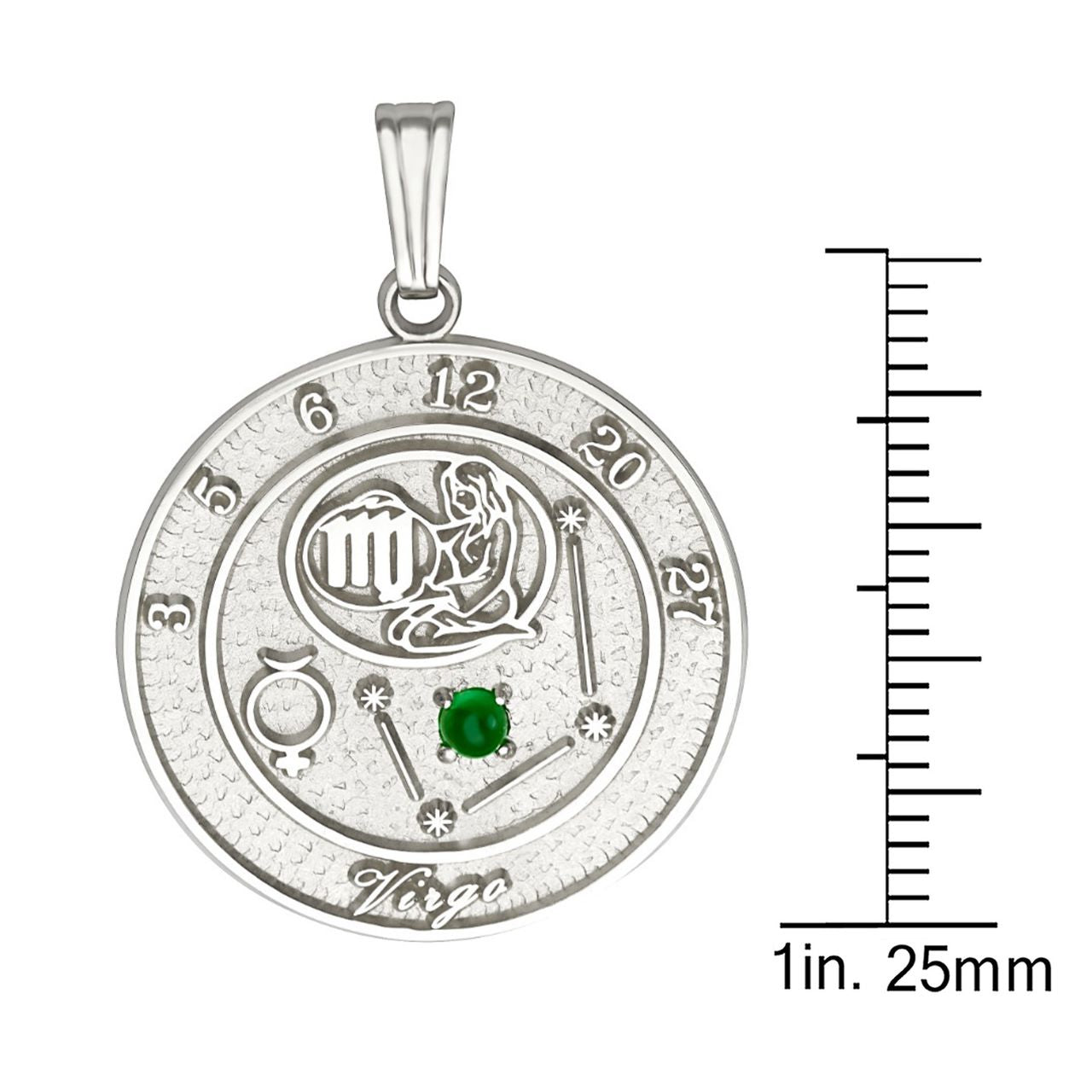 Sterling Silver Virgo Talisman Pendant