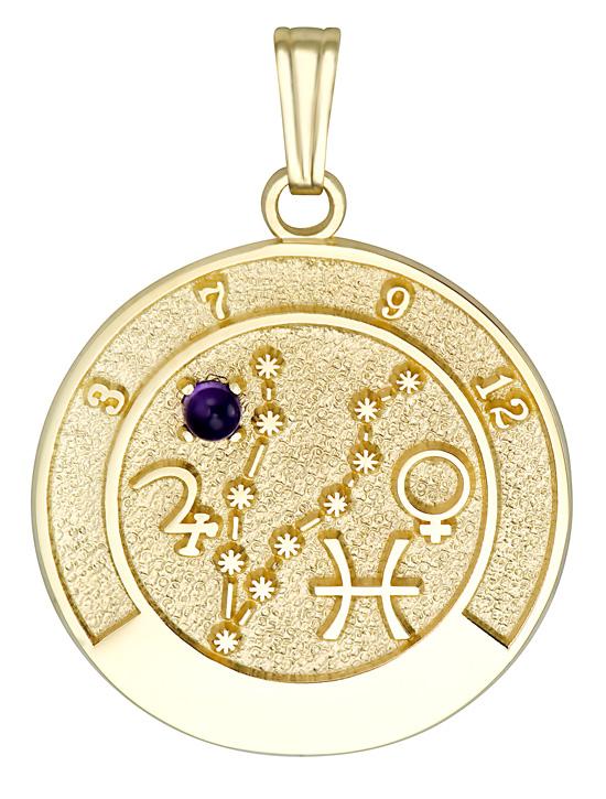 High quality 14k Pisces Pendant