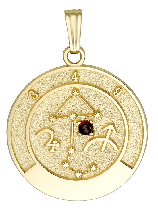 14k Yellow Gold Sagittarius Zodiac Charm Pendant | Handmade In USA | No Stone