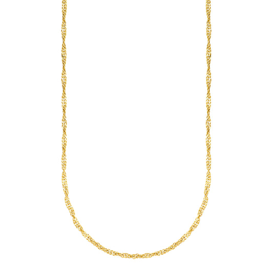 10K Yellow Gold Singapore Necklace