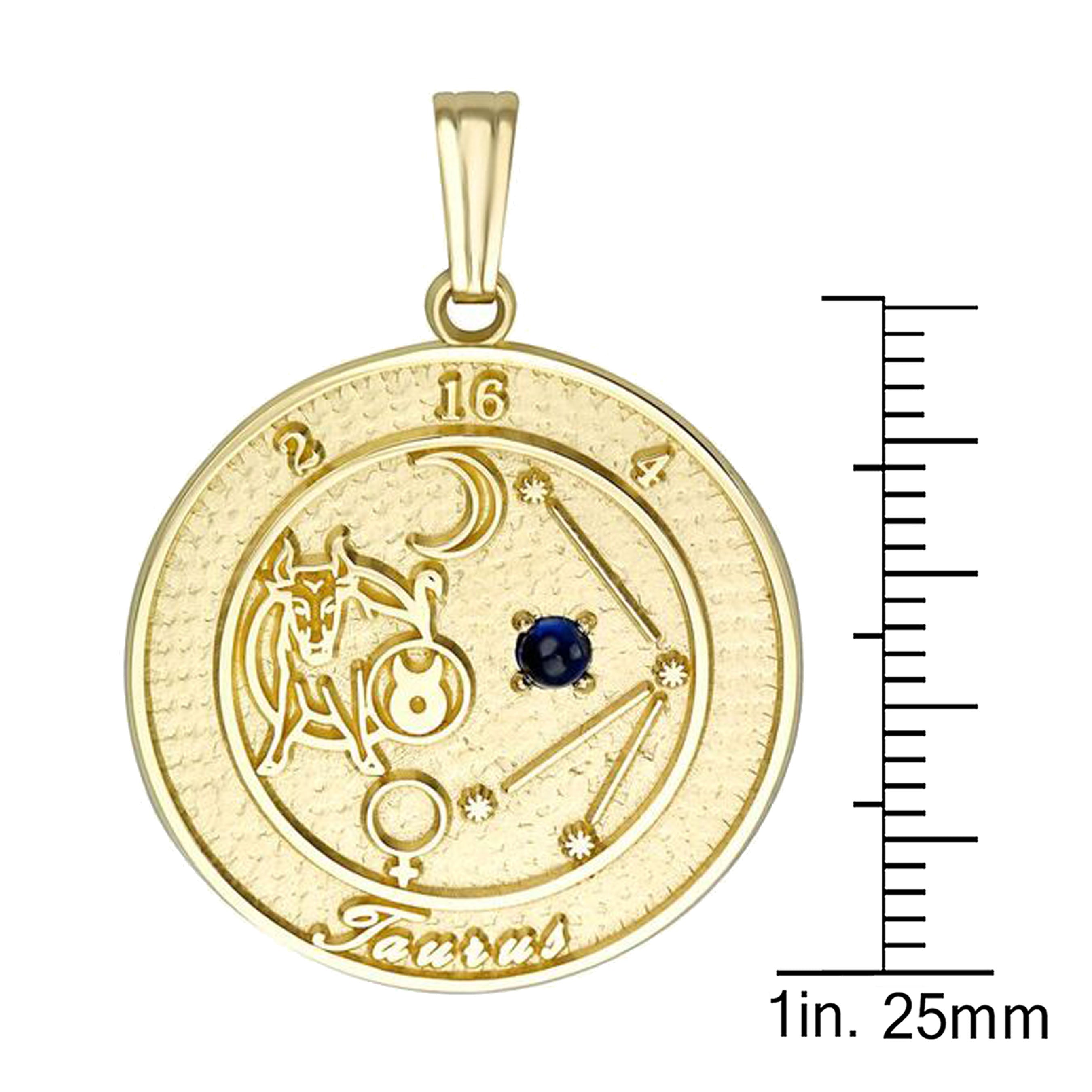 10K Gold Taurus Talisman Pendant