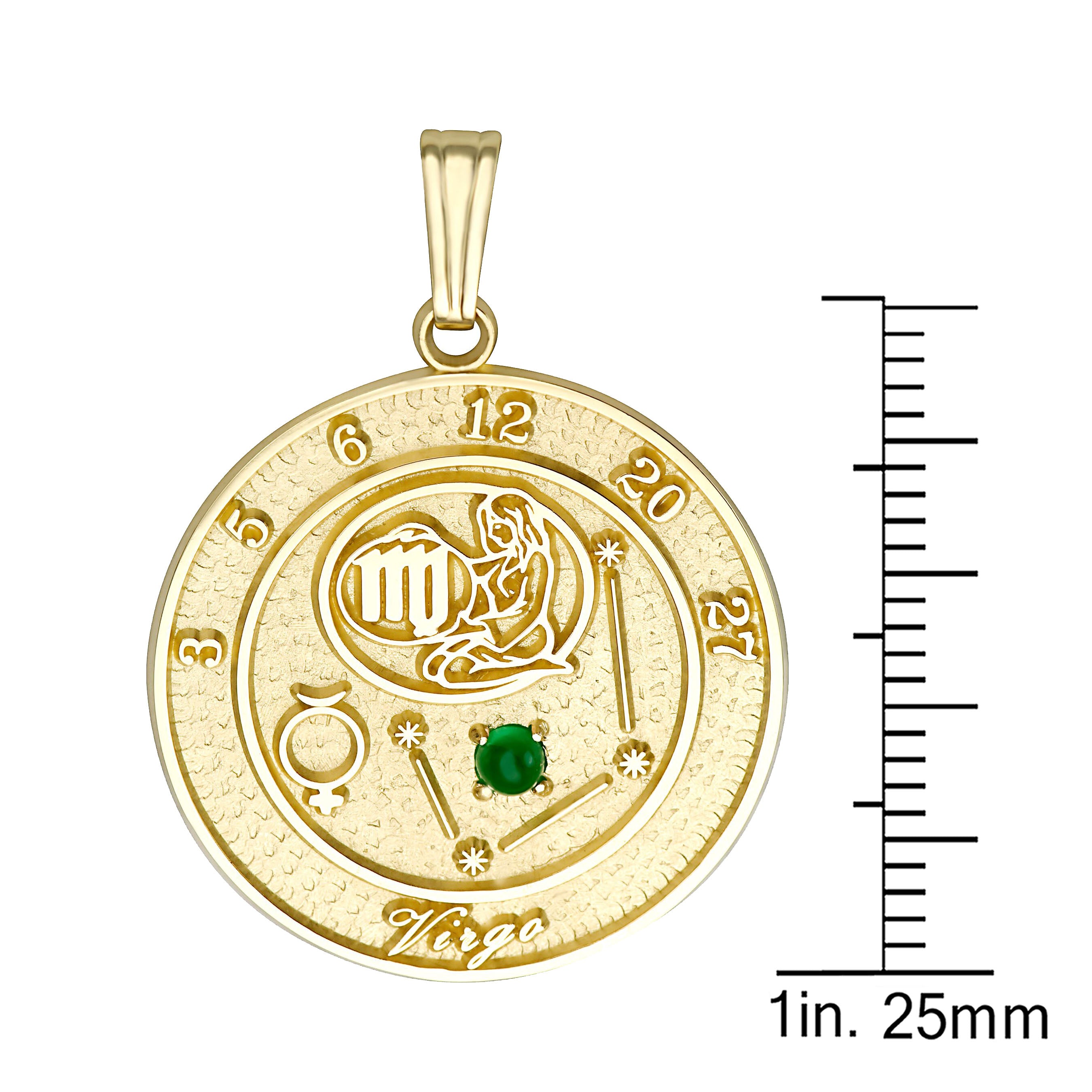 10K Gold Virgo Talisman Pendant