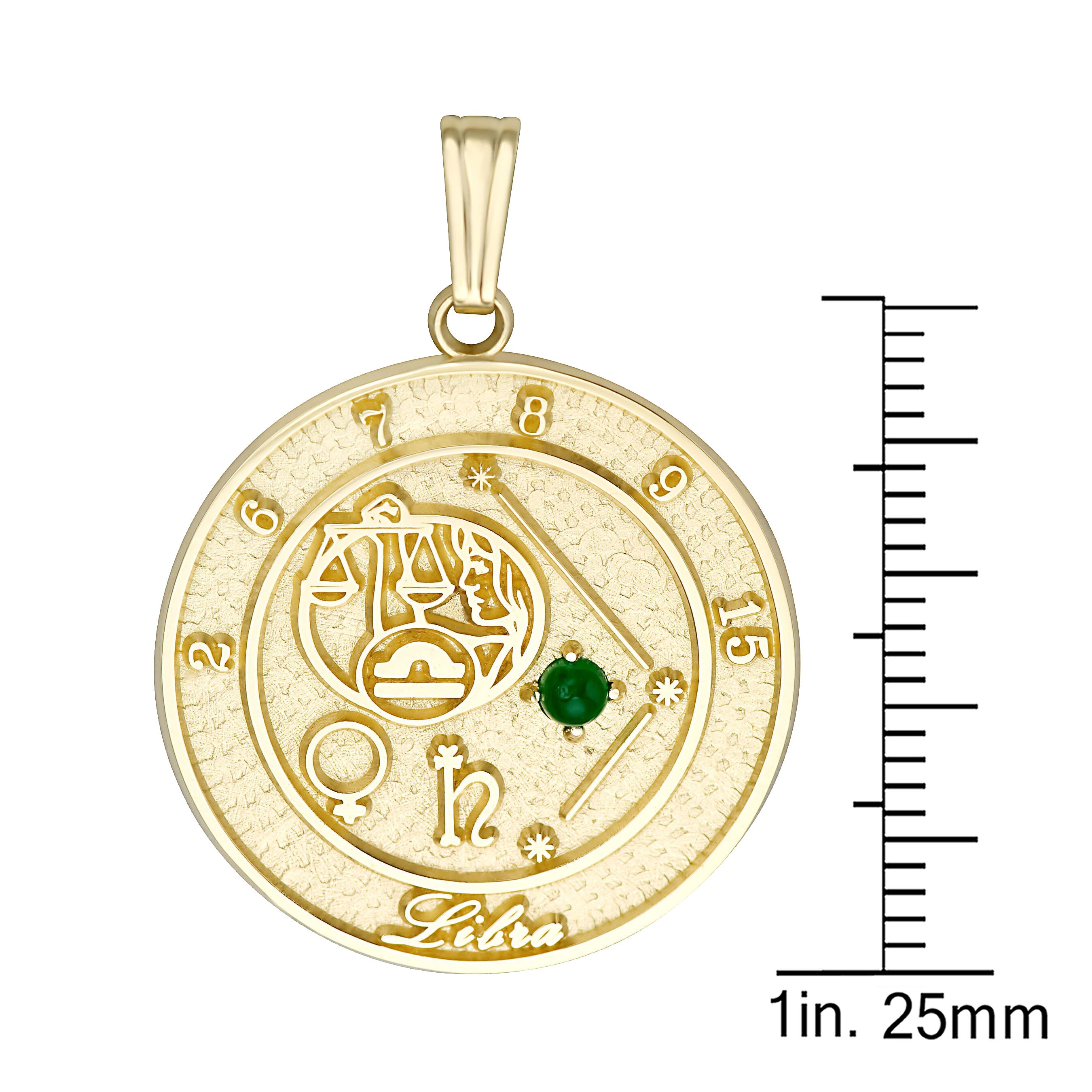 10K Gold Libra Talisman Pendant