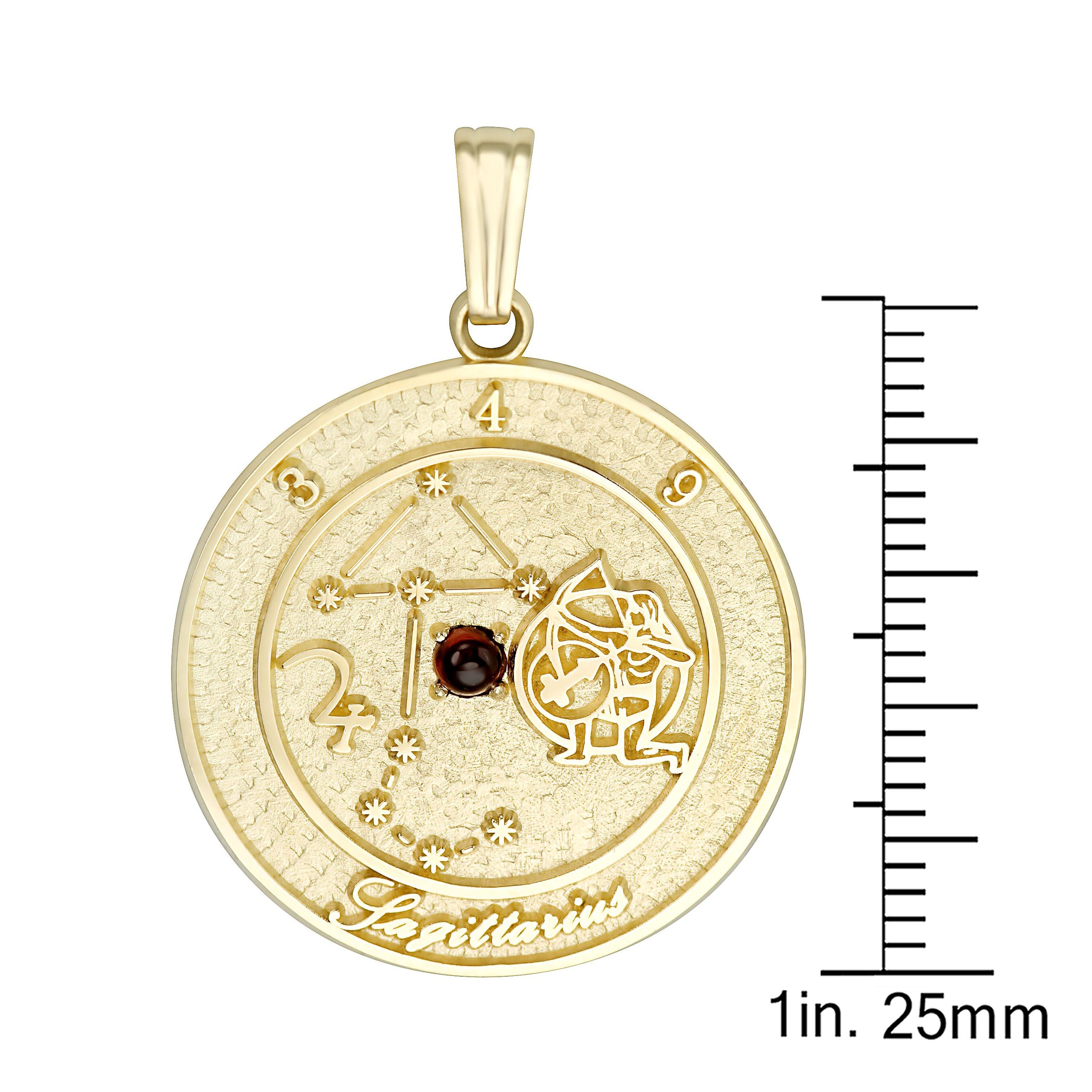10K Gold Sagittarius Talisman Pendant