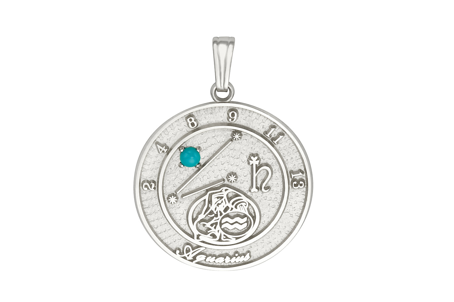 Sterling Silver Aquarius Talisman Pendant