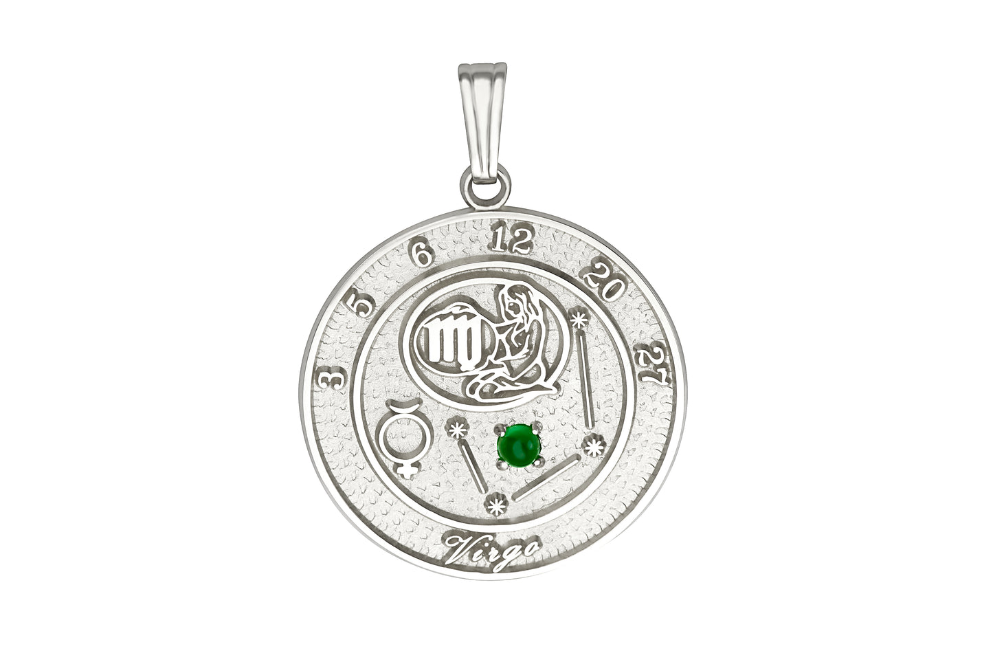 Sterling Silver Virgo Talisman Pendant