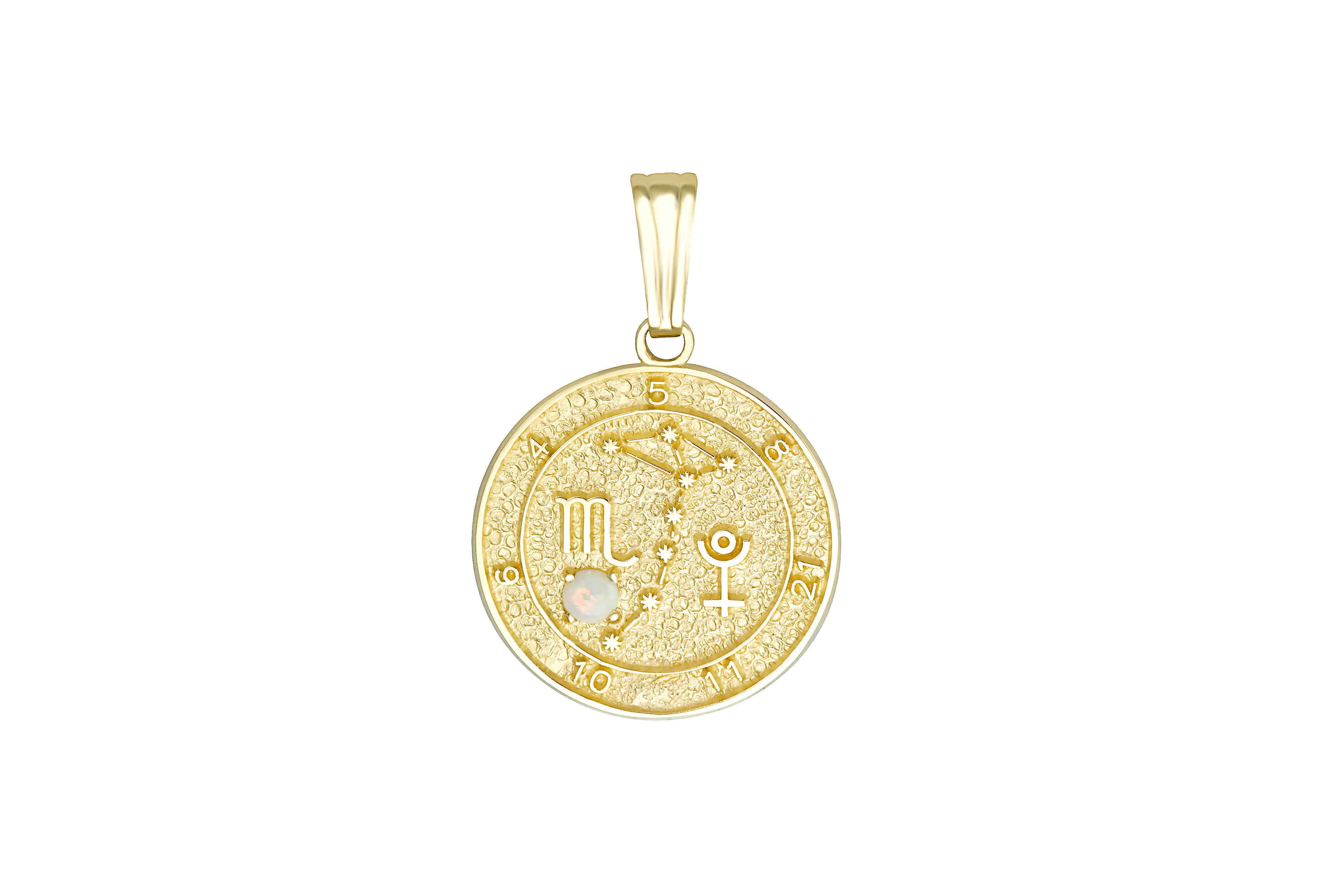 This Zodiac Talisman Pendant features your sign of the zodiac, your constellation, ruling planets, stone of the zodiac and your astrological lucky numbers.