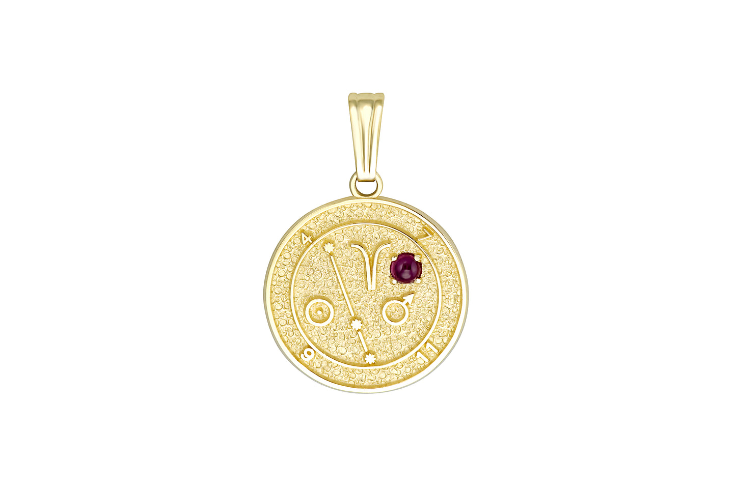 Gold Aries Zodiac Talisman Pendant