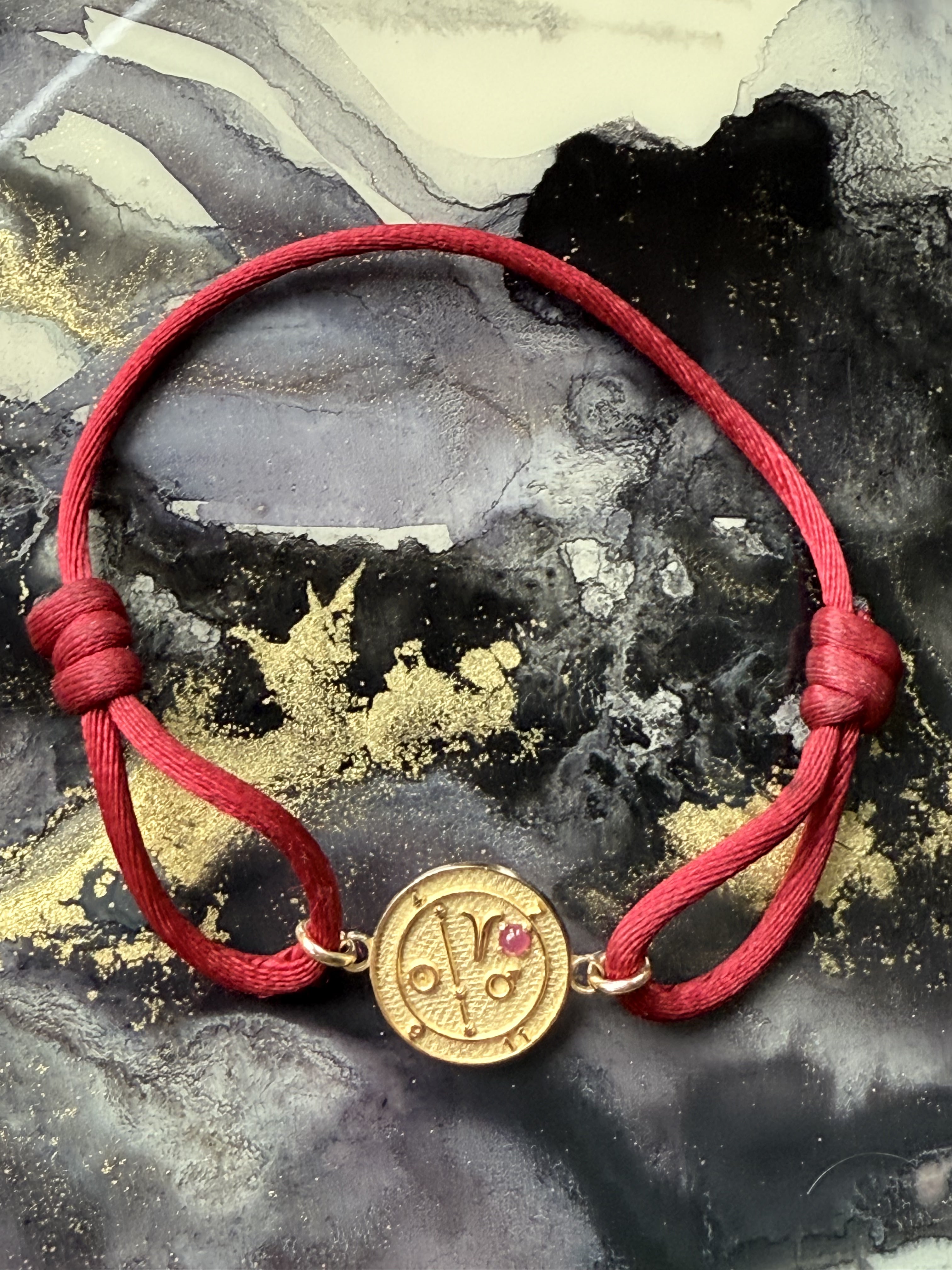 14K Gold Aries Talisman Bracelet