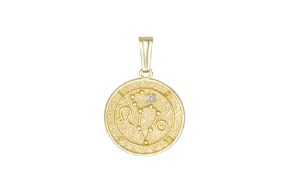 Gold Leo Zodiac Talisman Pendant