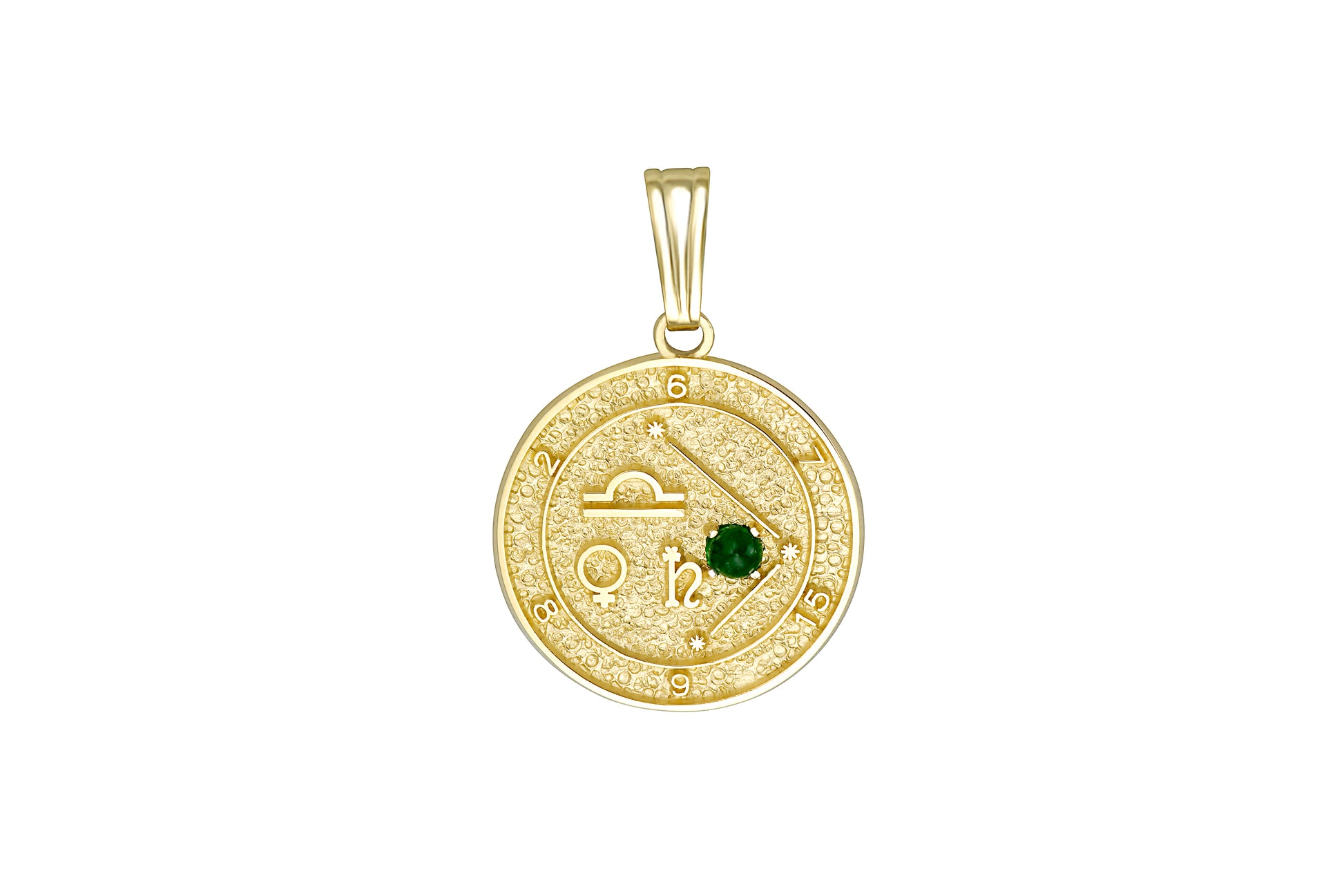 Gold Libra Zodiac Talisman Pendant
