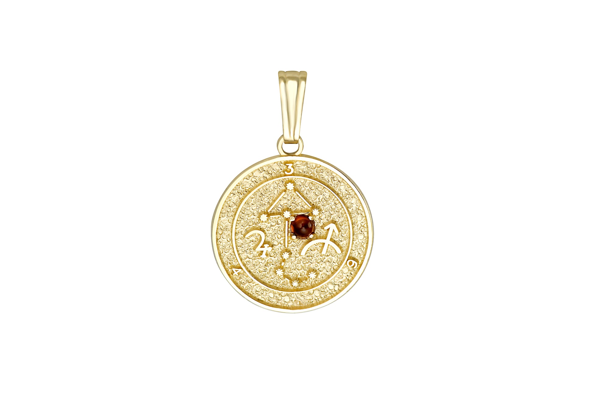 Gold Sagittarius Zodiac Talisman Pendant