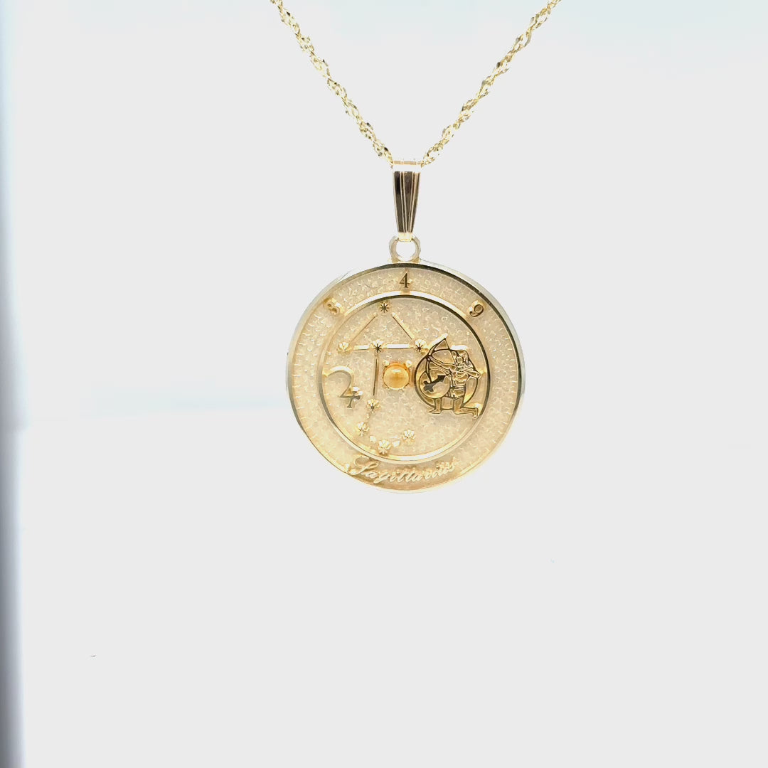 10k gold sagittarius pendant