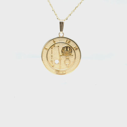 10k gold gemini pendant