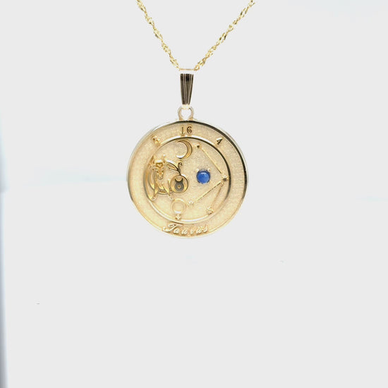 10k gold taurus pendant