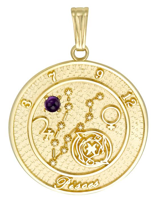 This Zodiac Talisman Pendant features your sign of the zodiac, your constellation, ruling planets, stone of the zodiac and your astrological lucky numbers.