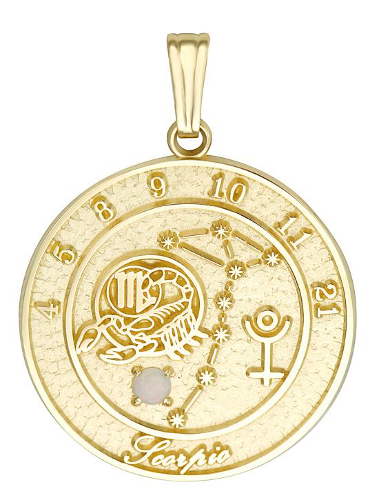 This Zodiac Talisman Pendant features your sign of the zodiac, your constellation, ruling planets, stone of the zodiac and your astrological lucky numbers.