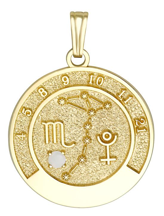 This Zodiac Talisman Pendant features your sign of the zodiac, your constellation, ruling planets, stone of the zodiac and your astrological lucky numbers.