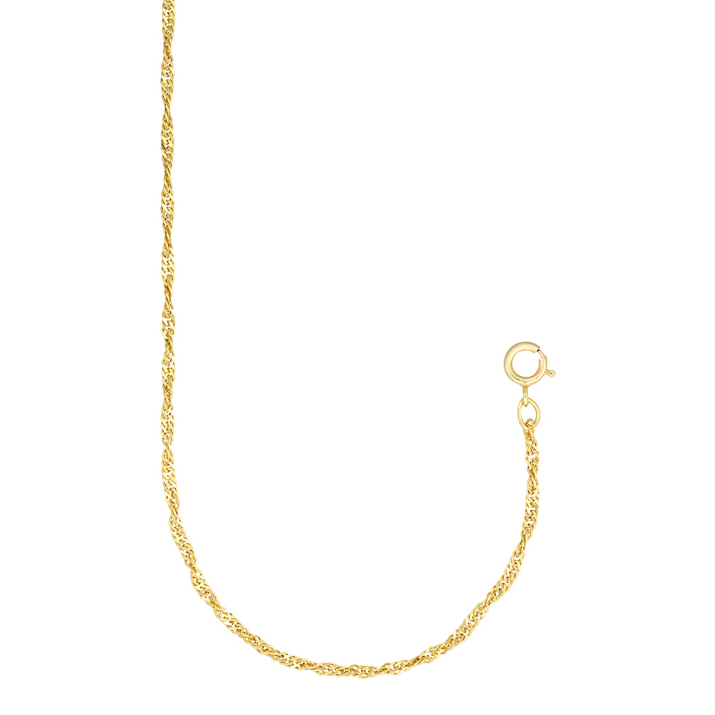 10K Yellow Gold Singapore Necklace