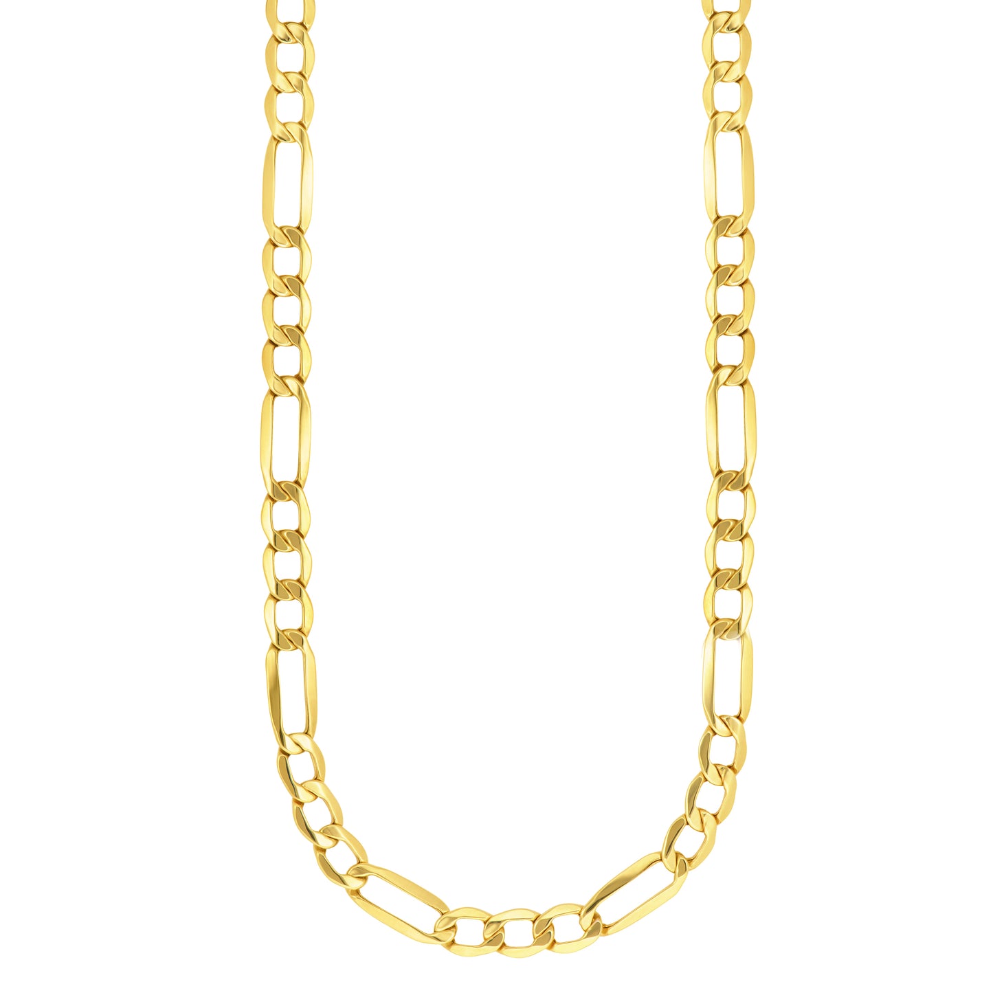 10k 3.7mm Yellow Gold Hollow Figaro Necklace