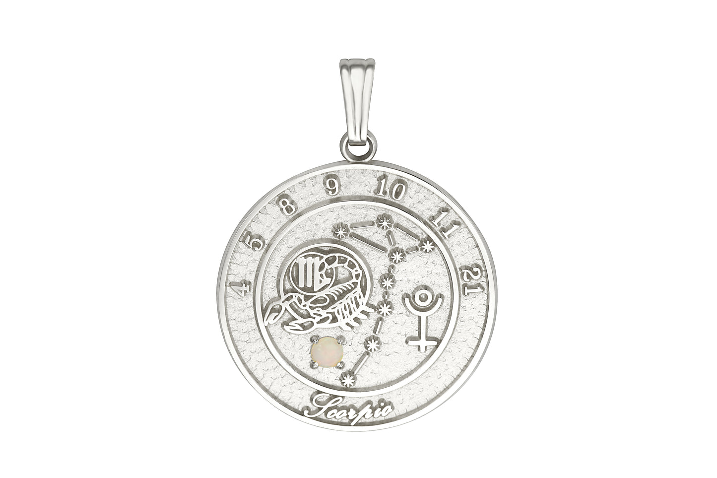 Sterling Silver Scorpio Talisman Pendant