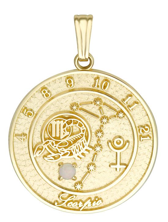 10K Yellow Gold Scorpio Talisman Pendant – Talisman Creations